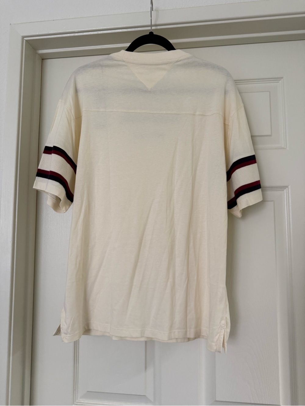 Tommy Hilfiger Cream 'Hilfiger New York' Oversized Short Sleeve Shirt - Picture 2 of 9